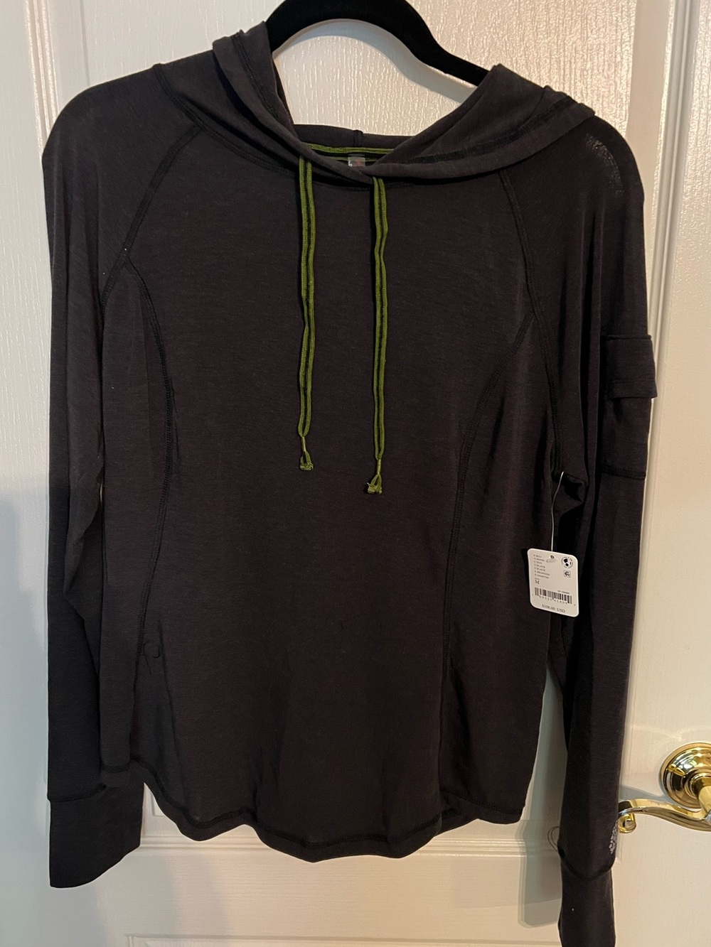 FP Movement Black Hooded Pullover NWT Size M
